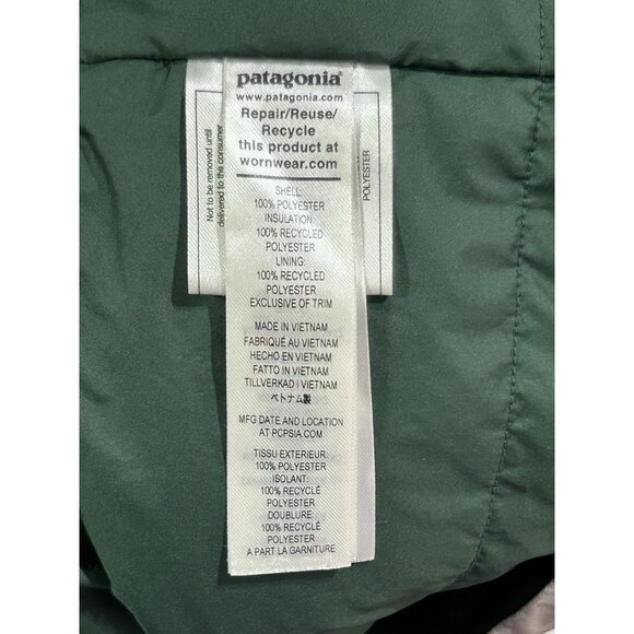 Patagonia Womens Hemlock Green Insulated Powder Town Jacket  Snowboard Sz M 3049 - Picture 8 of 14